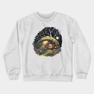 A Halfling Home - Watercolor Art - White - Fantasy Crewneck Sweatshirt